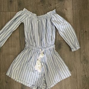 girls super cute striped romper